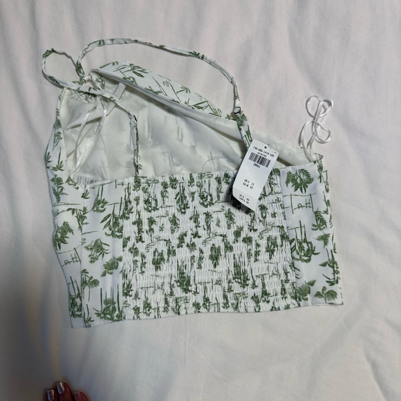 NWT Abercrombie & Fitch Tropical One Shoulder Shirt - Picture 6 of 6